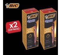Bic Gel-ocity Quick Dry Med Rollerball Red PK12 - 2 Packs Bic Multicolor