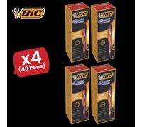 Bic Gel-ocity Quick Dry Med Rollerball Red PK12 - 4 Packs Bic Multicolor