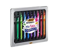 BIC Gel-ocity Quick Dry My Box of Colours Gel Ink Pens - Metal TIN of 10