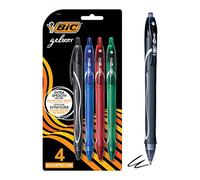 BIC Gel-ocity Quick Dry Retractable Gel Pen, Medium Point (0.7mm), Assorted Colors, 4-Count