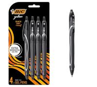 BIC Gel-ocity Quick Dry Retractable Gel Pen, Medium Point (0.7mm), Black, 12-Count
