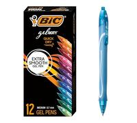 Bic Gel-ocity Quick Dry Retractable Gel Pen, Medium Point (0.7mm), Black, 12-Count