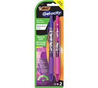 BIC Gel-ocity Quick Dry Special Edition Fashion Gel Pen, Medium Point (0.7mm), Assorted Fashion Colors, 2-Count