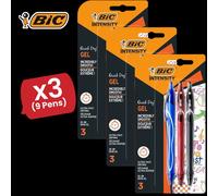 Bic Gel-ocity Quick Drying Gel Pen, Assorted Colours, 3 3 Packs Bic Multicolor