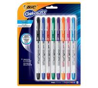 BIC Gel-ocity Smooth Stick Gel Pens, Fine Point, 0.5mm, Assorted Ink (8 Pack)