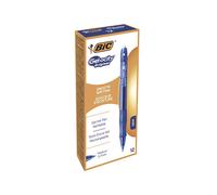 Bic Gel-ocity Grip Retractable Gel Rollerball Pen 0.7mm Tip 0.3mm Line Blue (Pack 12)