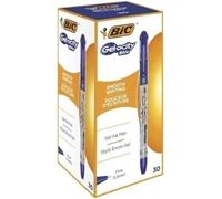 BIC Gelocity Stic Rollerball Pen Blue 0.5 mm Fine Ballpoint Pack of 30