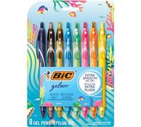 BIC Gel-ocity Quick Dry Fashion Gel Pens, Medium Point (0.7mm), Assorted Colors, Retractable, 8-Count Pack
