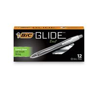 BIC Atlantis Exact Retractable Ball Pen, Fine Point (0.7 mm), Black, 12-Count