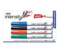 BIC Great Erase BOLD Dry Erase Marker Fine Point Assorted Colors 4-Count