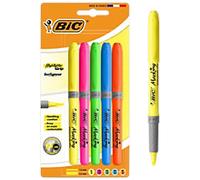 BIC Grip 824758 Highlighter Assorted Medium Chisel - 3.3 mm Pack of 5