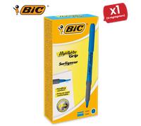 Bic Highlighter Grip Pens - Blue, Box of 12, 811931