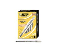 Bic GSM609-BK Round Stic Ballpoint Pen Black Ink Medium Point 1.0 mm 60 per Box