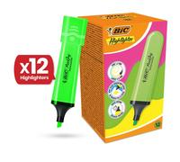 Bic Highlighter Flat Neon Green | Box of 12 Bic Multicolor