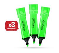 Bic Highlighter Flat - Neon Green - Pack of 3 Bic Green