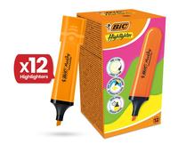 Bic Highlighter Flat - Neon Orange - Box of 12 Bic Multicolor