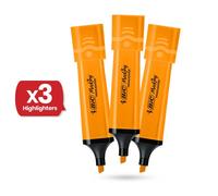 Bic Highlighter Flat - Neon Orange - Pack of 3 Bic Multicolor