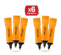Bic Highlighter Flat - Neon Orange - Pack of 6 Bic Multicolor