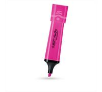 Bic Highlighter Flat - Neon Pink - Single Bic Pink