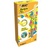 BIC Highlighter Flex marker 12 pc(s) Yellow Brush tip