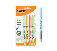 BIC Highlighter Grip Pastel marker 4 pc(s) Blue,Green,Pink,Yellow Chisel tip