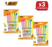 Bic Highlighter Grip Assorted PK12 - 3 Packs Bic Multicolor