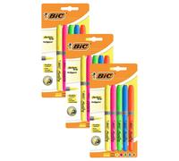 Bic Highlighter Grip, Highlighter Pens with Chisel Tip, Long-lasting,