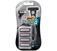 BIC Hybrid 4 Flex Disposable Razor 1 Handle + 4 Cartridges
