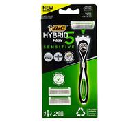 Bic Hybrid 5 Flex Sensitive Razor & Blades 1 pcs + 2 pcs