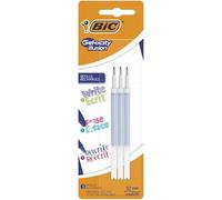 BIC Illusion Erasable Pen Compatible Refills with Heat Sensitive Ink and Ink Eraser - Blue - Pack of 3