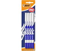 BIC Ink Eater Permanent Eraser Pens - Pack of 8 + 4 (11 Total) Distinctive Blue And White Design - Mini Eraser - Blue Colour