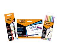 Bic Intensity 2-in-1 Colour Changing Pen Set with Dual Brush and Dual Tip Highlighter Pens - 3 Packs of 6, Multicolor, (503935)