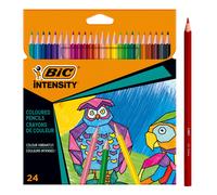 BIC Intensity Coloured Pencils, Vibrant Colouring Pencils, School Supplies for Kids or Adults, 24 Pack