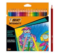 BIC Intensity Coloured Pencils, Vibrant Colouring Pencils, School Supplies for Kids or Adults, 24 Pack