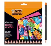 BIC Intensity Colouring Pencils In Premium Cardboard Case Suitable For Adults, Assorted Colours, Pack of 24
