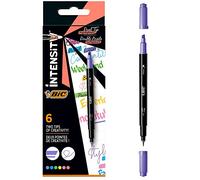 BIC Intensity Dual Tip marker 6 pc(s) Chisel-fine tip Blue,Green,Peach,Pink,Violet,Yellow