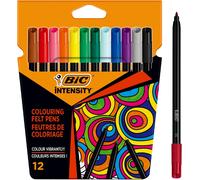 BIC Intensity Felt Tip Pens, Vibrant Colouring Pens, School Supplies for Kids,