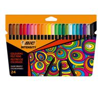 BIC Intensity Felt Tip Pens, Vibrant Colouring Pens, School Supplies for Kids or Adul
