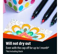 BIC Intensity Felt Tip Pens, Vibrant Colouring Pens, School Supplies for Kids, Pupils or Adults, 12 Pack