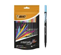 Bic Intensity Fine Felt Tip Pens Fine Point Assorted Colours - Doypack of 20 Bic Multicolor