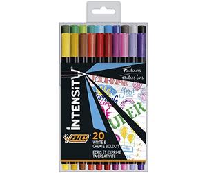Bic Intensity Fine Tip Pens - Assorted Colours - Pack of 20