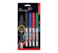 BIC intensity Fine Tip Permanent Marker Fade Water Resistant 1.1mm Pack of 4