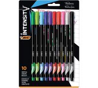 BIC Intensity Fineliner Marker Pen Fine Point (0.4 mm) Assorted Colors 10-Count Model Number: FPINFAP10
