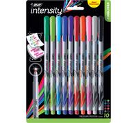 BIC Intensity Fineliner Marker Pen Medium Point (0.7mm) Assorted Colors 10 Count Bold and Smooth Writing