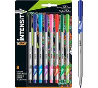 BIC INTENSITY Fineliner Medium Point Pen - Set of 8 Felt Pens - 978138