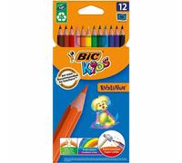 Bic Kids Evolution Coloured Pencils Assorted Color Pack of 12 Ages 2+ and Up