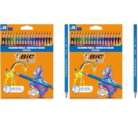 BIC Kids Evolution Coloured Pencils, Vivid Colouring Pencils, Easy to Sharpen Pencils, School Supplies, 72 Pack