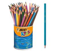 BIC Kids Evolution ECOlutions Colouring Pencils - 24 Assorted Colours, Tin Pot of 60