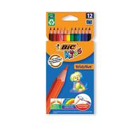 BIC Kids Evolution Colouring Pencils - Assorted Colours, Pack of 12