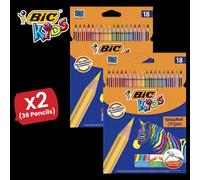Bic Kids Evolution Stripes Colouring Pencils Assorted - 2 Packs Bic Multicolor